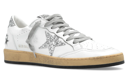 Golden Goose Ball Star Nappa White Silver (Women's)